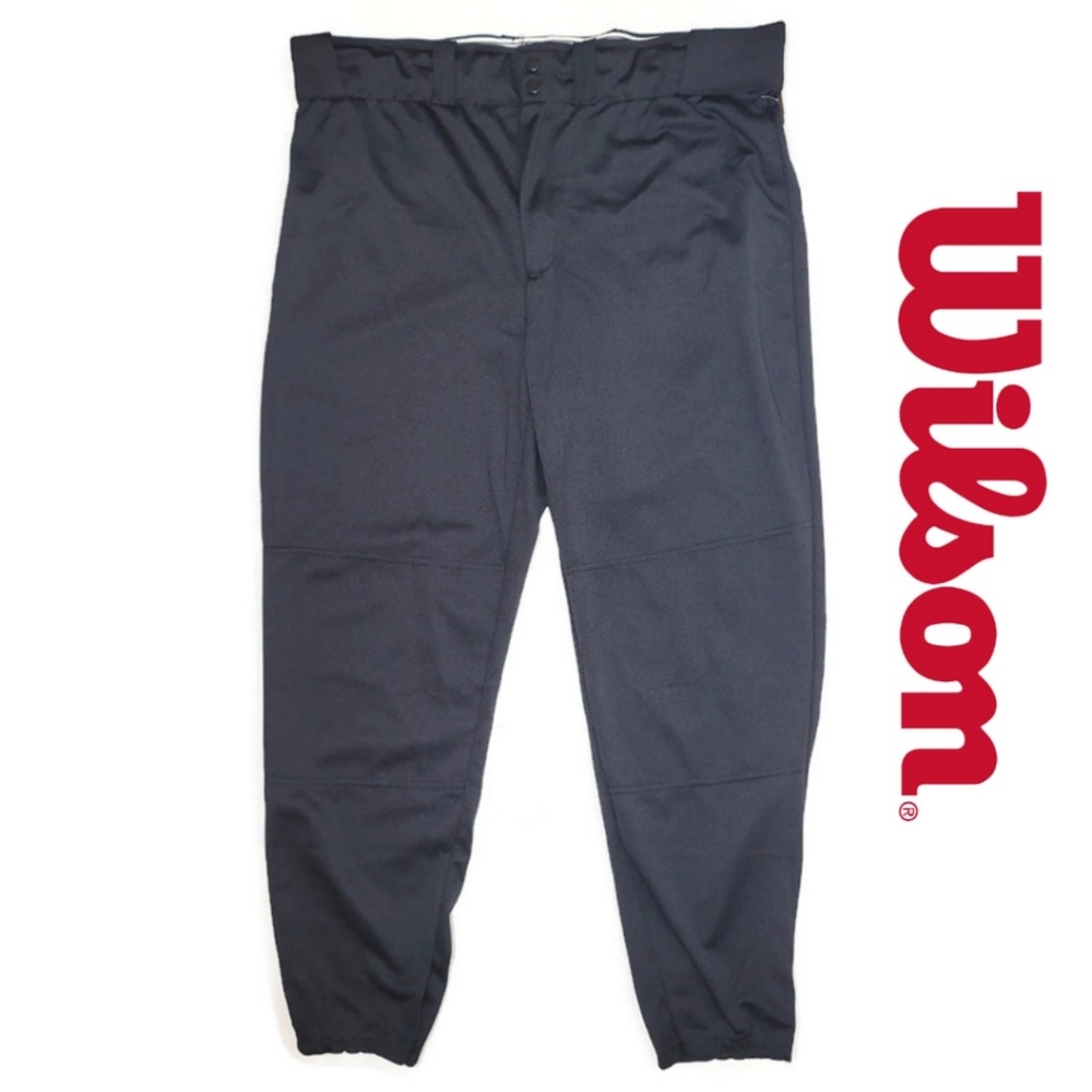 Wilson NWT A4376 black size XXL full length men's baseball pants.